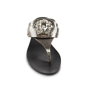 Versace Palazzo Laminated Thong Sandal